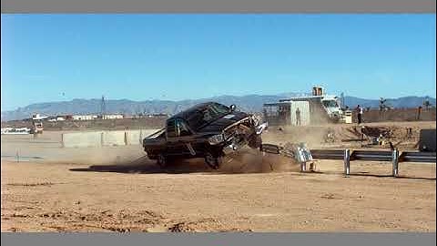 CRASH TESTING: MSKT  Guardrail End Terminal Test 3-33 with Pickup