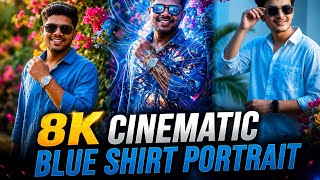 8K Cinematic Blue Shirt Portrait |Cinematic fashion portrait photography  screenshot 4