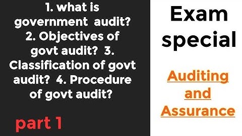 Audit and assurance || exam special video || part 1 || sem 6