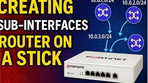 how to create sub interface on fortigate firewall | Fortigate Router on a stick