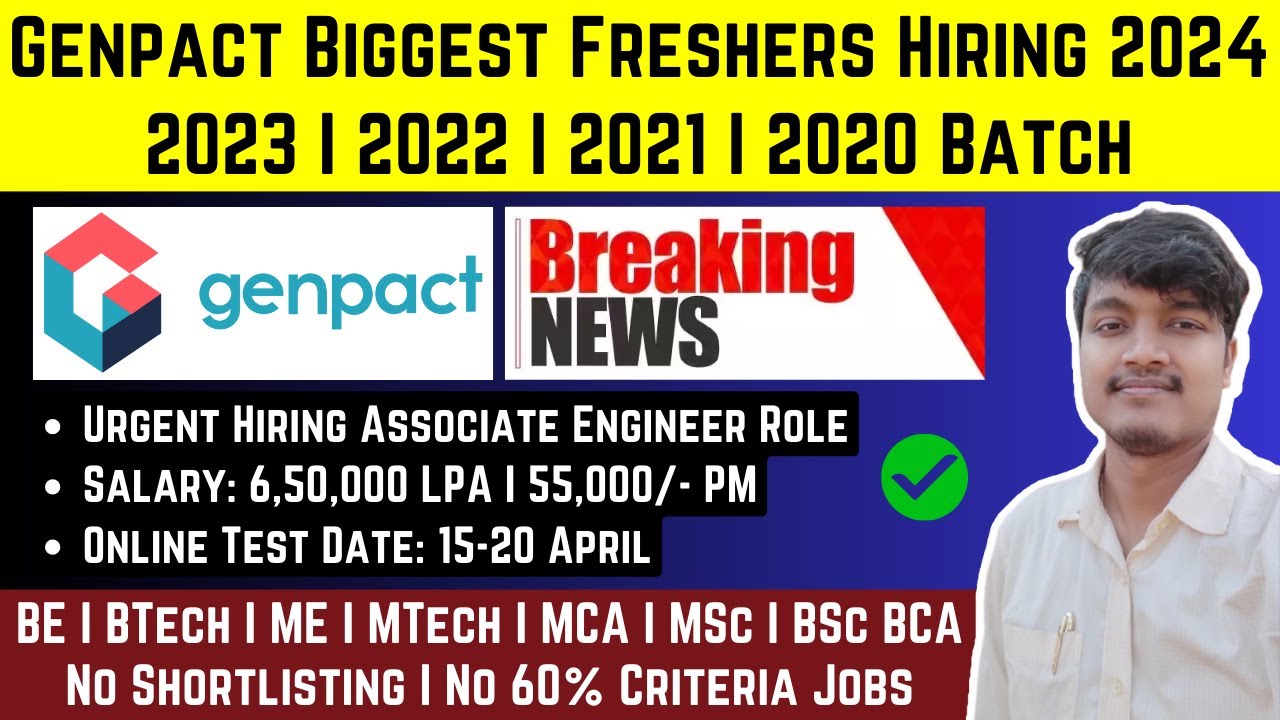 Genpact Biggest Direct Test Hiring | Genpact OFF Campus Drive For 2020 ...