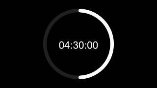 4 Hour 30 Min Study Timer | Minimalist Focus Countdown