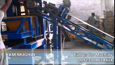 KM.MUGHAL Double Layer Concrete Tuff Tile and Block Making Machine | cement bricks production plant