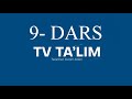 TV TA`LIM ( Ingliz tili darslari 9-SON Tv talim ko`rsatuvi )