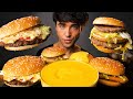 Asmr eating extra cheese sauce on burgers from mcdonalds      mcbang asmr