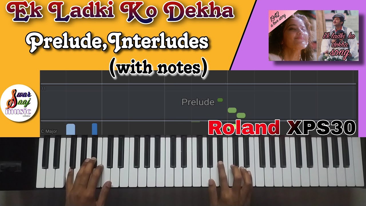 Ek Ladki Ko Dekha | Piano/Keyborad tutorial | Prelude,Interludes