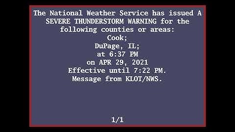 EAS Reenactment Mock: "a line of showers and isolated severe thunderstorms" - 04/29/2021