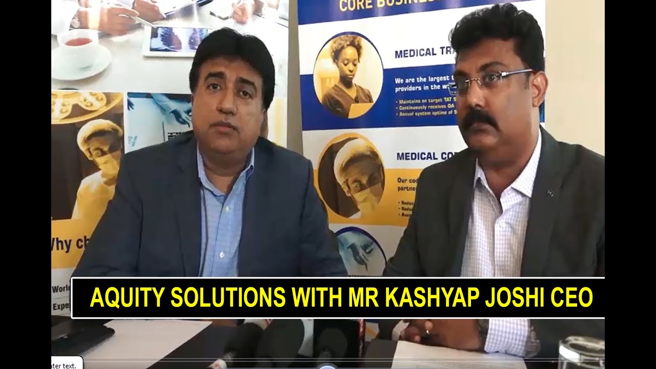 PRESS MEET OF AQUITY SOLUTIONS WITH MR KASHYAP JOSHI CEO - YouTube