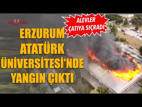 Erzurum Atatürk Üniversitesi'nde yangın çıktı