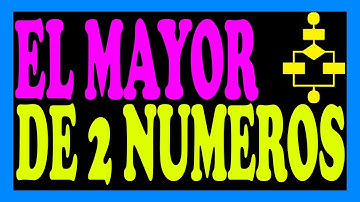 Diagrama de flujo para determinar el mayor de 2 numeros