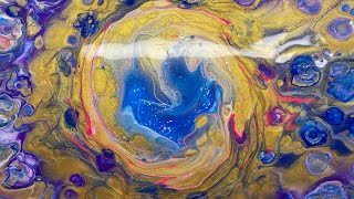 Portal Swirl- Acrylic Paint Pouring- Sink Drainer and Dirty Flip Cup- SOLD
