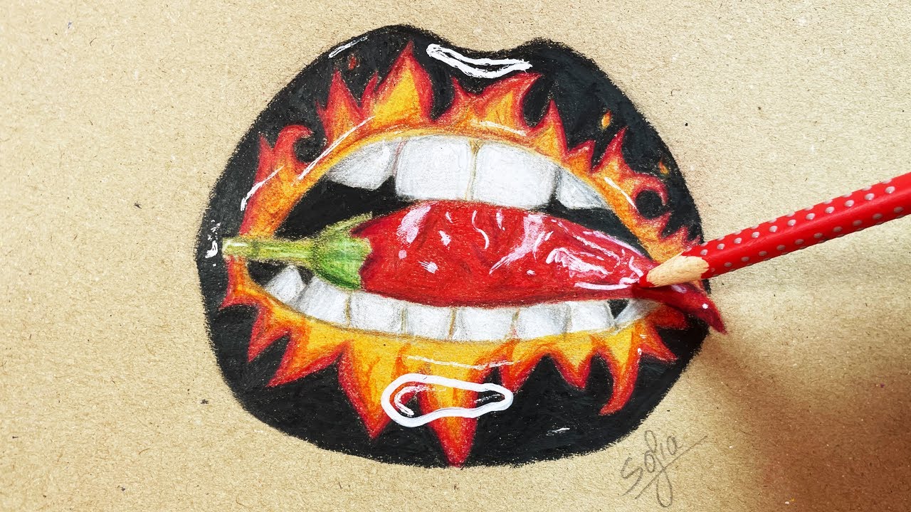 how to draw glossy lips tutorial YouTube