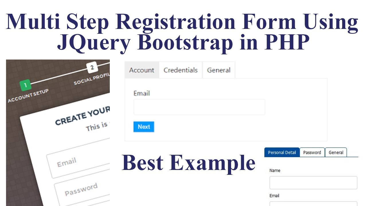 Multi Step Registration Form Using Jquery Bootstrap In Php | Magic Of  Jquery | Best Example 🔥🔥 - Youtube
