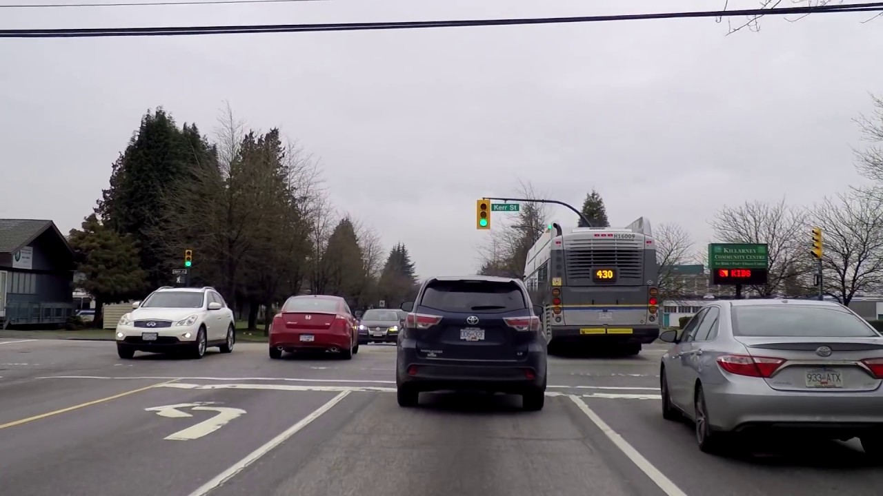 Driving to Downtown Vancouver & Stanley Park BC Canada - Tour of City