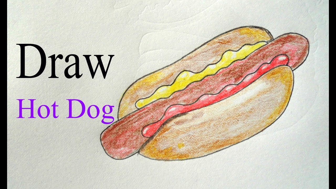 How to draw Hot dog step by step ||very easy|| - YouTube