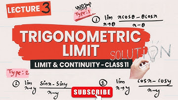 Grade 11 | Limits & Continuity ✨Most VVI Imp Trigonometric Limits (Lecture-03) | Basic Mathematics