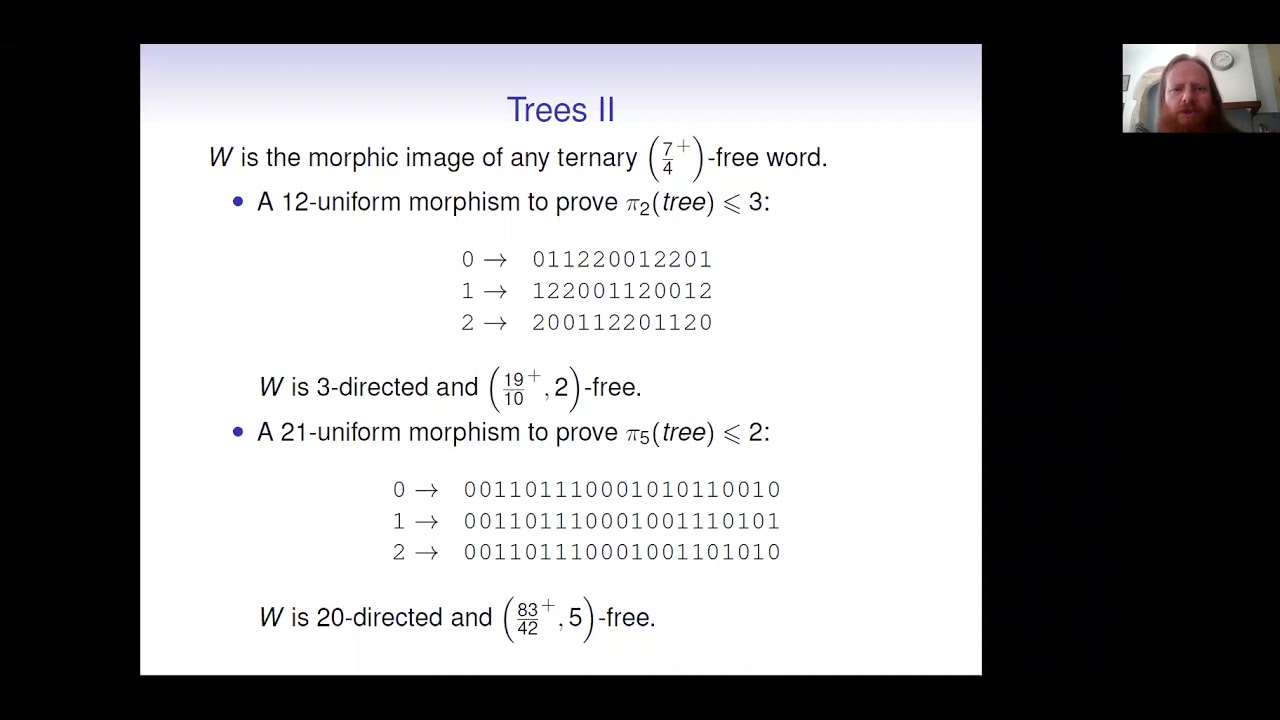 Pascal Ochem, Avoiding large squares in trees and planar graphs - YouTube
