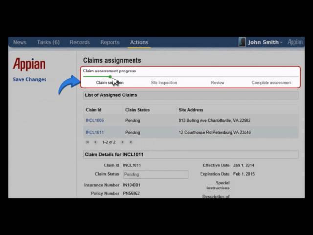 Claims Manager App for Appian