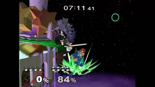 SSBM Marth: [single-hit nair into up-b]