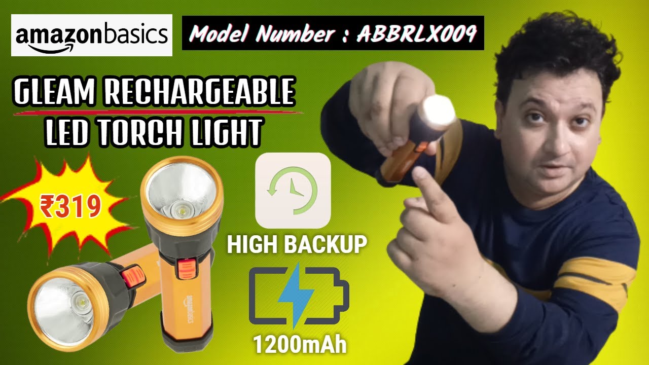The Definitive Guide to ⚡⚡Amazon Basics Gleam Rechargeable LED Torch ...