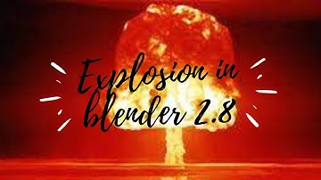 Quick Explosion in Blender 2.8 with Rigid Objects