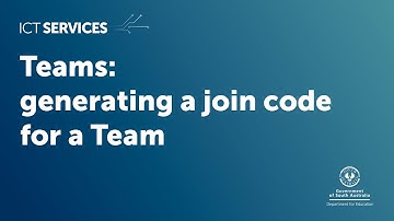Teams - generating a join code for a Team