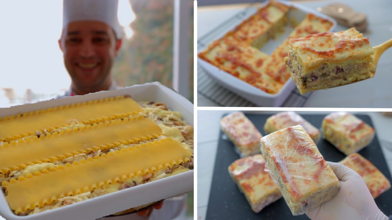 على طريقة المطاعم الكبرى 🔥لازانيا السمك الايطالية 🇮🇹 بالزعفران وطريقة تخزينها لمدة تصل الى 6 أشهر