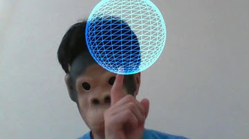 [バスケボールを回転させるモンキー] Processing OpenCV インタラクティブアート