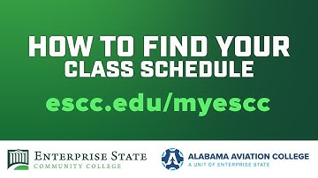How to Find Your Class Schedule | Enterprise State Community College