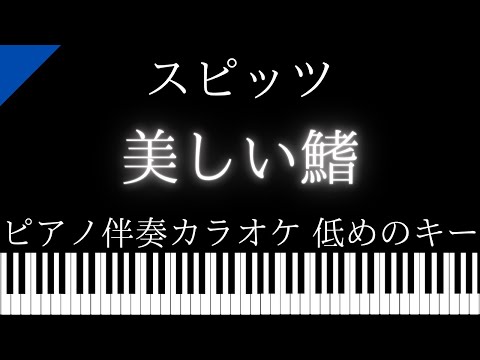【ピアノ伴奏カラオケ】美しい鰭 / スピッツ【低めのキー】劇場版『名探偵コナン 黒鉄の魚影（サブマリン）』主題歌