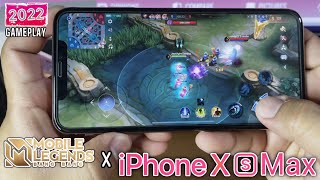 Mobile Legends: Bang Bang GAMEPLAY on iPhone XS MAX in 2022? | (MAX GRAPHICS) [Handcam]