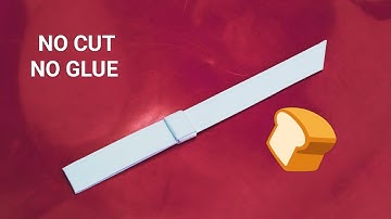 ORIGAMI KNIFE | How to Fold paper knife | DIY | How to Make | Fold Tutorial | NO GLUE, NO SCISSORS.
