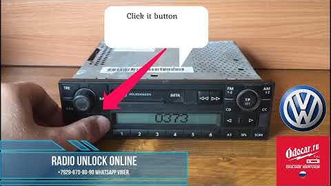 Volkswagen Beta radio.Enter radio code-instruction.