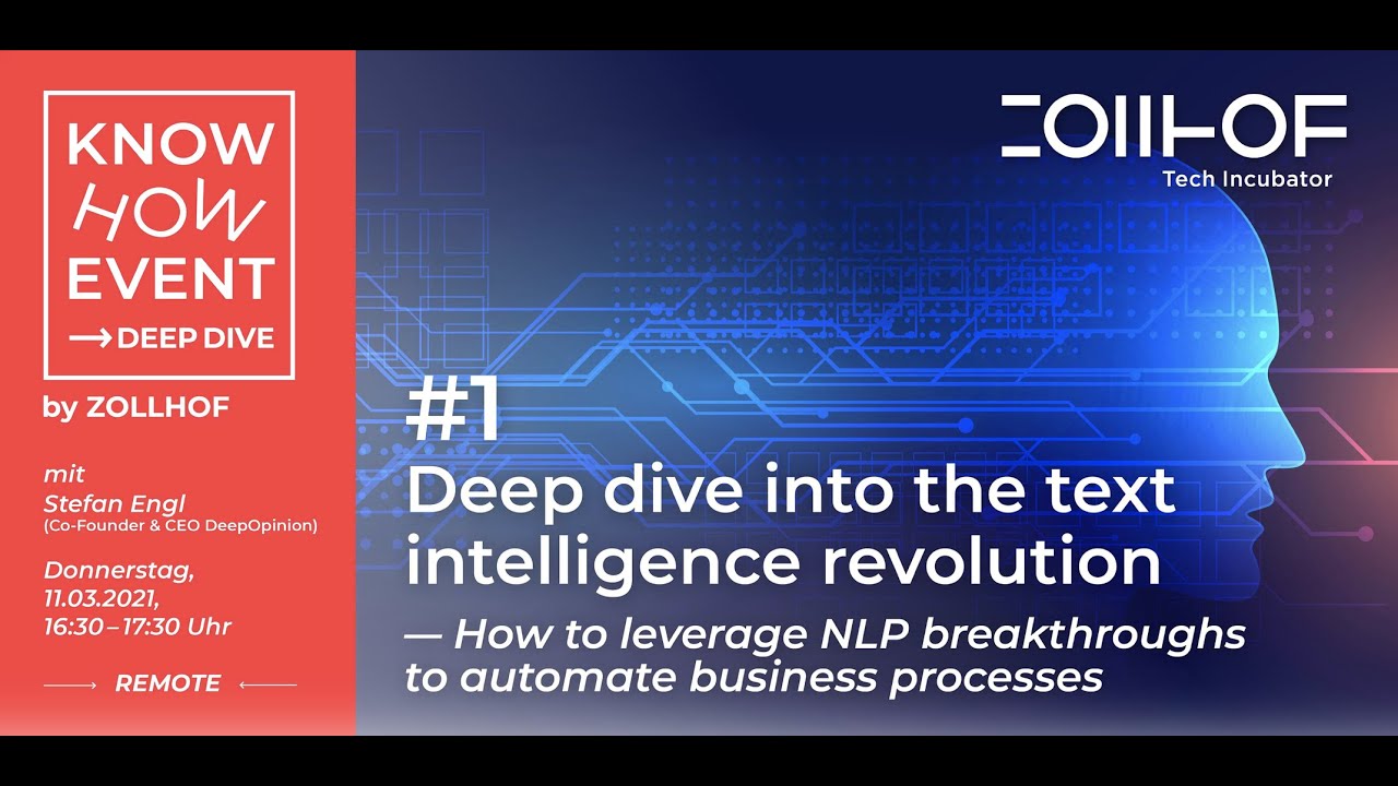 Deep Dive Know-How Event #1: Text Intelligence Revolution | Online Edition
