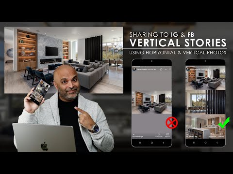 Sharing to Instagram and Facebook Vertical Stories using Horizontal and Vertical Photos