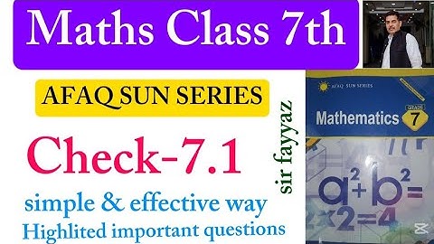 Maths class 7th | Check 7.1 | Unit 7 | exercise  7.1 | Linear equations and .....| ex 7.1 |grade 7
