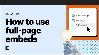 How to use full-page embeds | Coda Tips