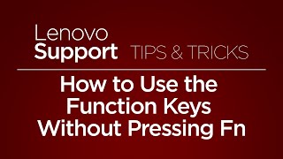 How to Use the Function Keys Without Pressing Fn