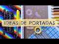 PORTADAS para CUADERNOS con TÍTULOS LARGOS 🌼 PORTADAS TUMBLR con PAPEL KRAFT