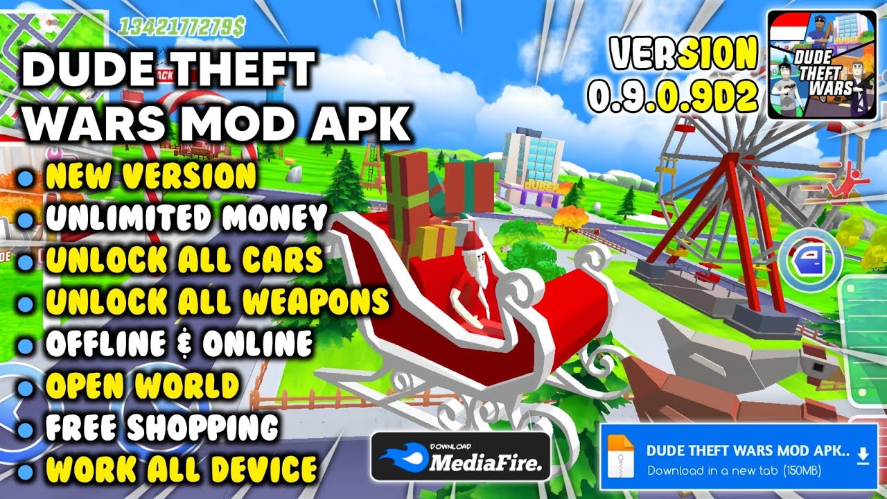 Dude Theft Wars Mod Apk Version 0.9.0.9d2 Latest Version 2025