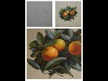 Oil sketch of mandarin tree 🍊Этюд Маслом #shorts