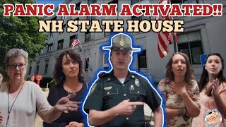 *PANIC ALARM ACTIVATED* NH STATE POLICE PLAYS GAMES NH *STATE HOUSE OF KAREN'S* 1ST AMENDMENT AUDIT