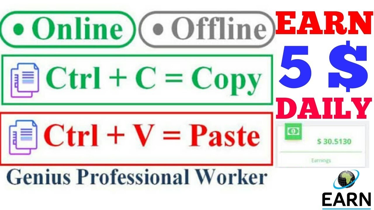 PayPal earn money 5$ daily | copy paste job online [2018] bitcoin sv