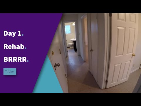 Day 1 Rehab Triplex BRRRR - Real Estate Investing