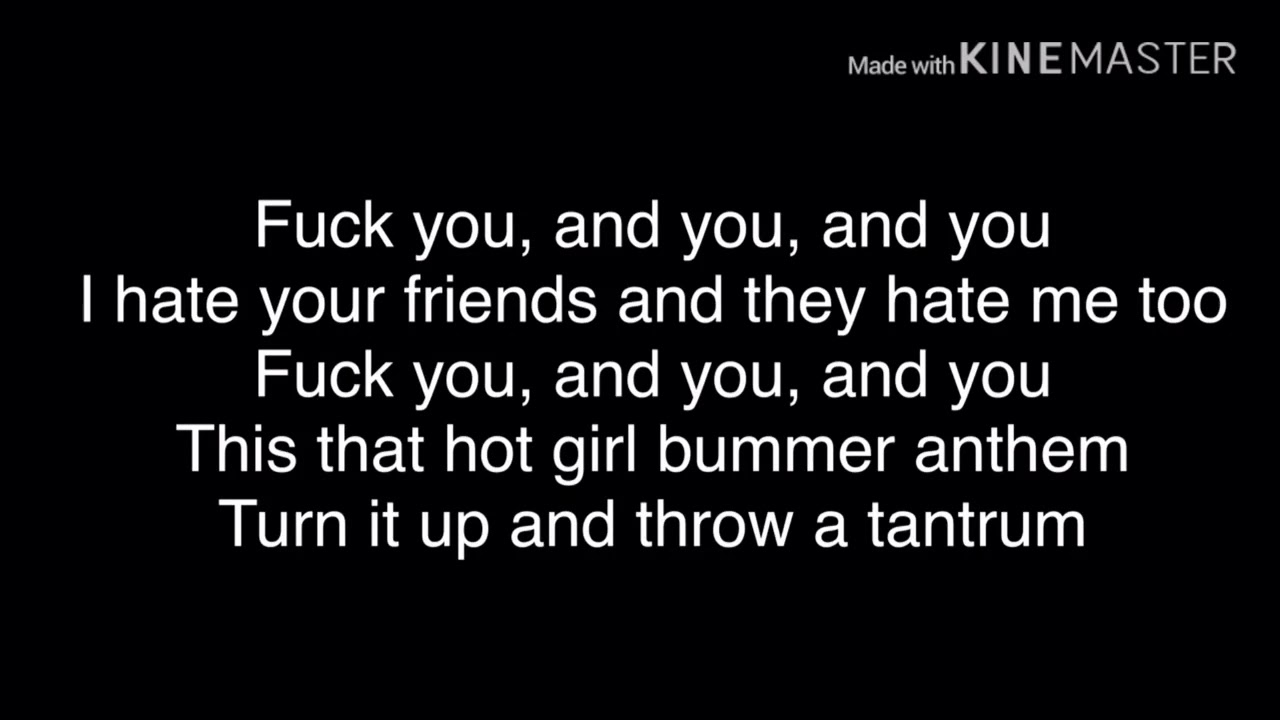 BLACKBEAR - hot girl bummer (lyrics) .