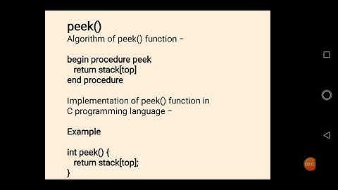 #peek #push #pop #stack Stack basics - peek