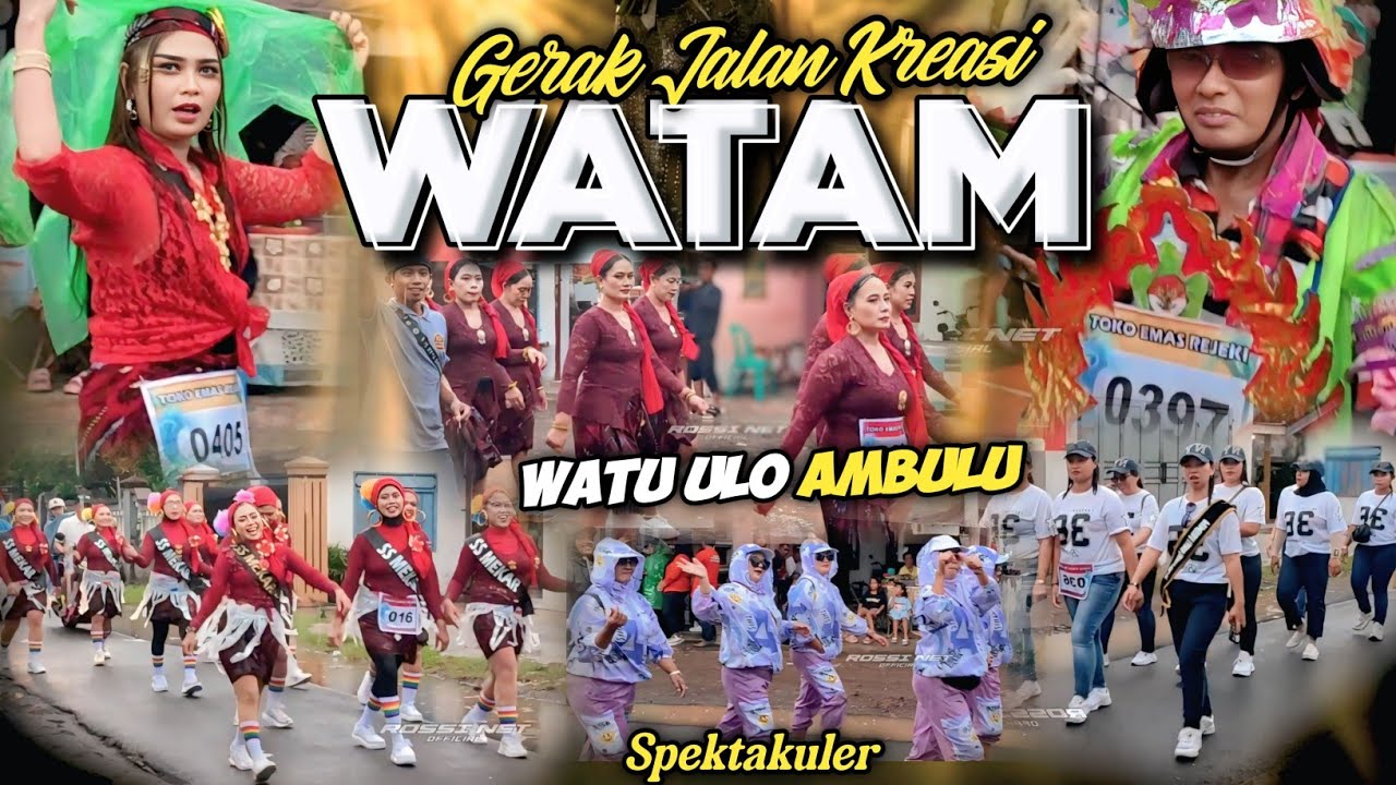 WATAM AMBULU🔥Hujan Deras Sepanjang Rute WATAM‼️Semangat Peserta Gerak Jalan Kreasi Tetap Membara