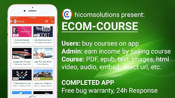 Ecom-Course: sell your online courses app template, source code - Best app of hicomsolutions