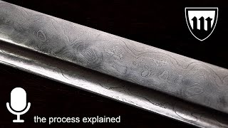 Explaining the forging process of a western katana inspired blade.