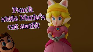 Princess Peach Stole Marios Cat Outfit 